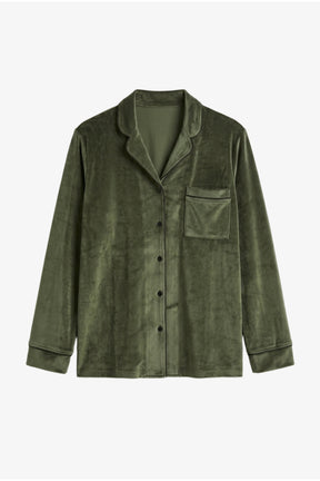 Piped Button-Front Pyjama