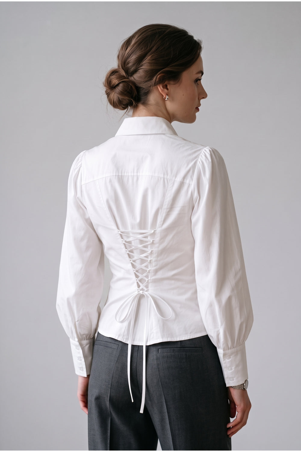Lace-Up Back Shirt