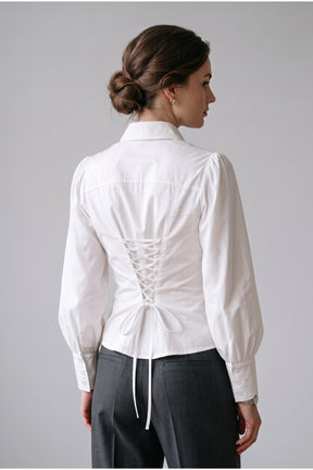 Lace-Up Back Shirt