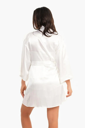 Short Satin Robe - Carina - كارينا