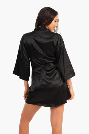 Short Satin Robe - Carina - كارينا