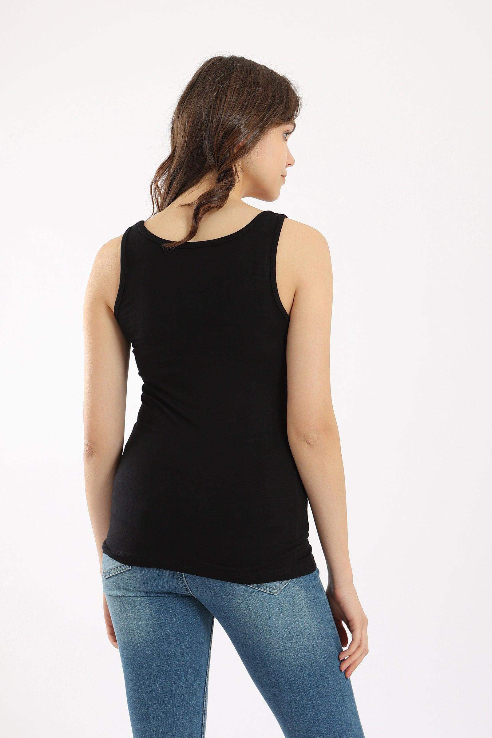 Sleeveless Viscose Tank Top - Carina - كارينا
