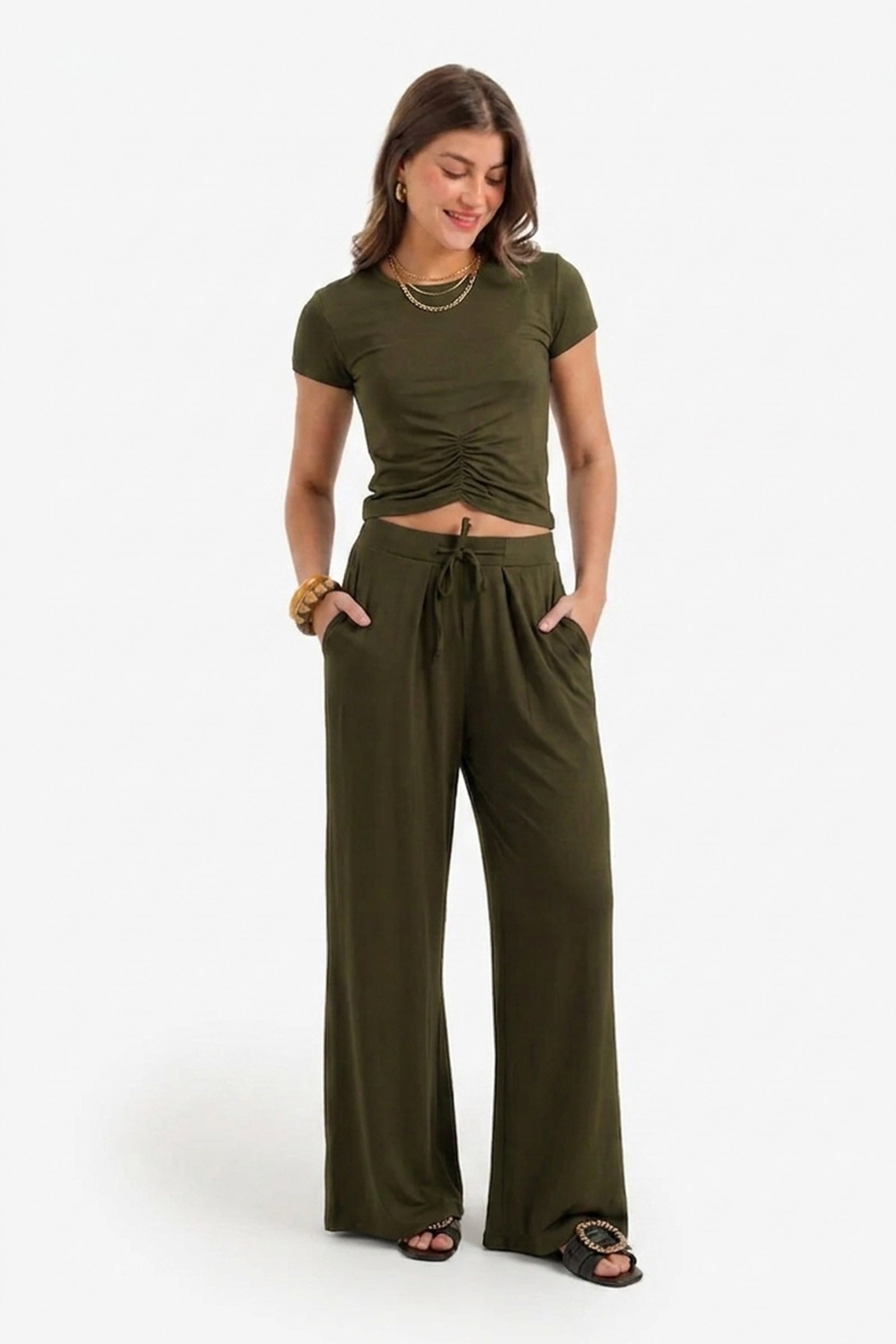 Ruched Front Lounge Top