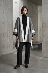 Striped Asymmetrical Poncho