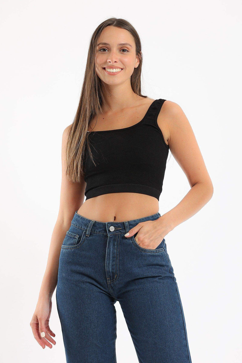 Wide Strap Crop Top - Carina - كارينا