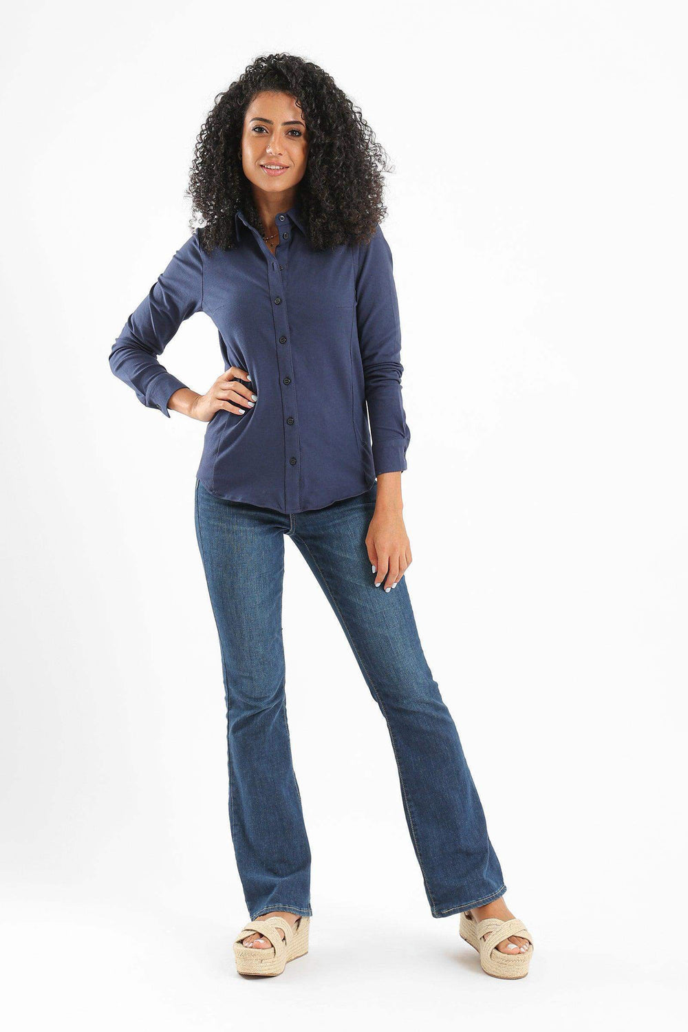 Women Cotton Long Sleeves Shirt - Carina - كارينا
