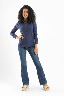 Women Cotton Long Sleeves Shirt - Carina - كارينا