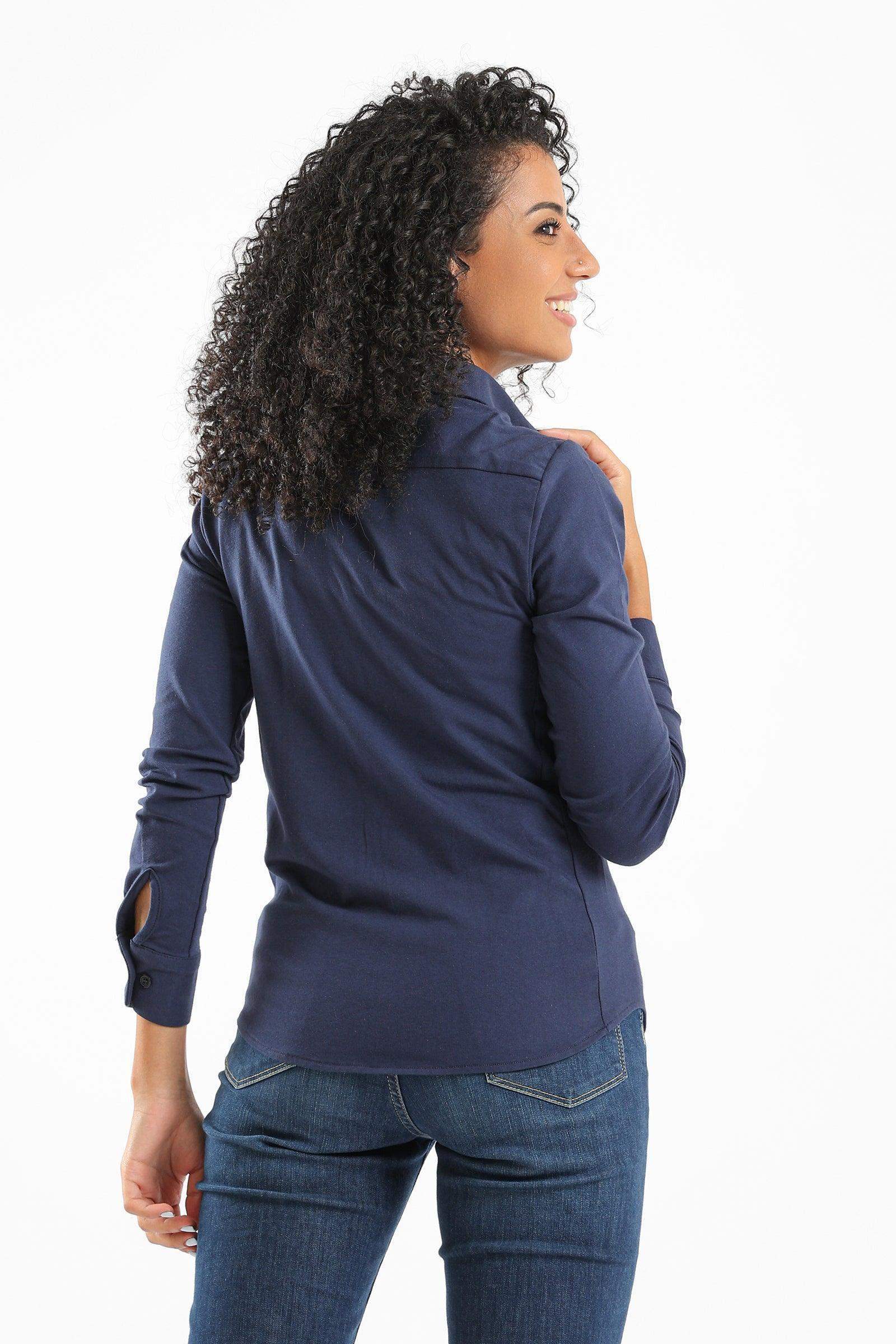 Women Cotton Long Sleeves Shirt - Carina - كارينا