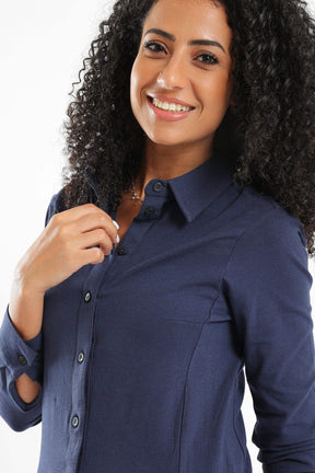 Women Cotton Long Sleeves Shirt - Carina - كارينا