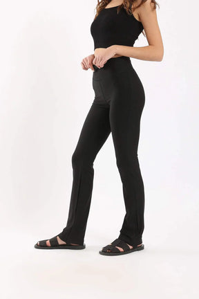 Black Regular Fit Pants - Carina - كارينا