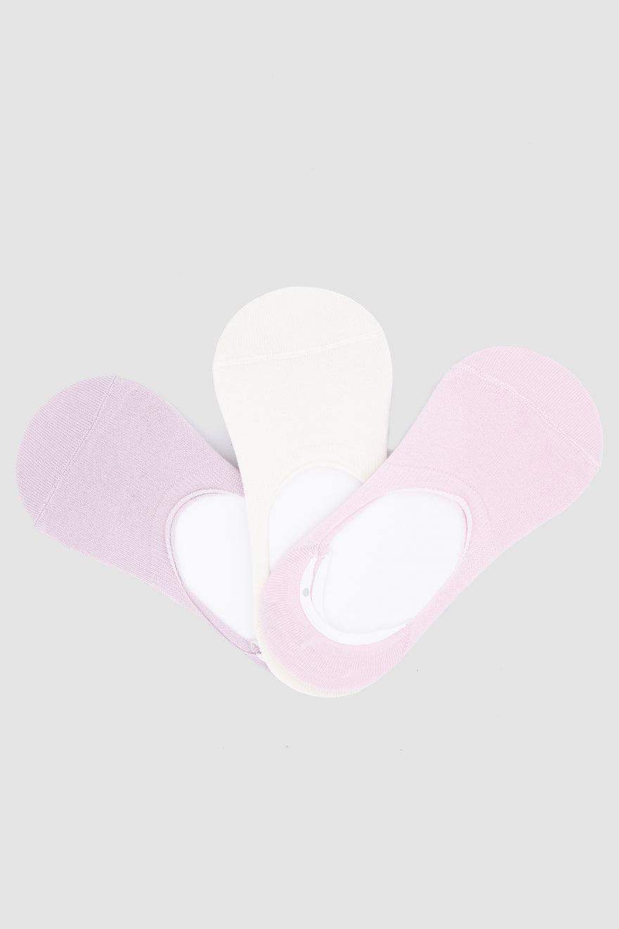 Cotton Invisible Socks - 3 Pairs - Carina - كارينا
