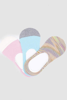 Cotton Invisible Socks - 3 Pairs - Carina - كارينا