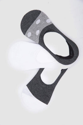 Cotton Invisible Socks - 3 Pairs - Carina - كارينا