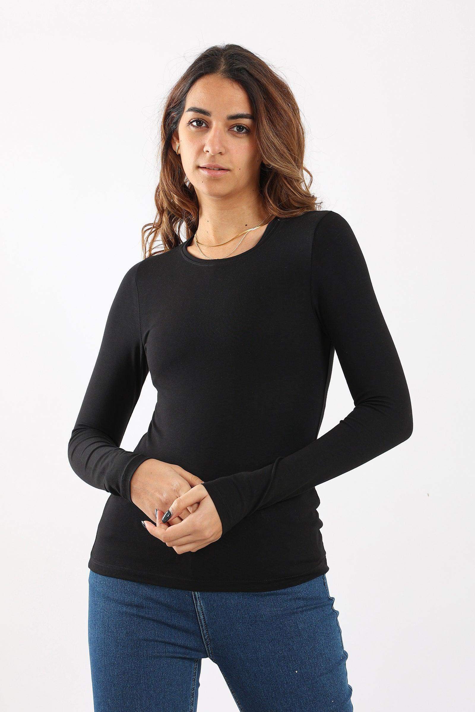 Cotton Round Neck Top - Carina - كارينا