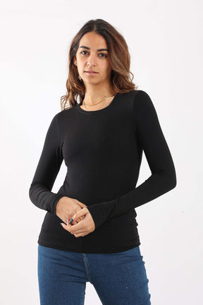 Cotton Round Neck Top - Carina - كارينا