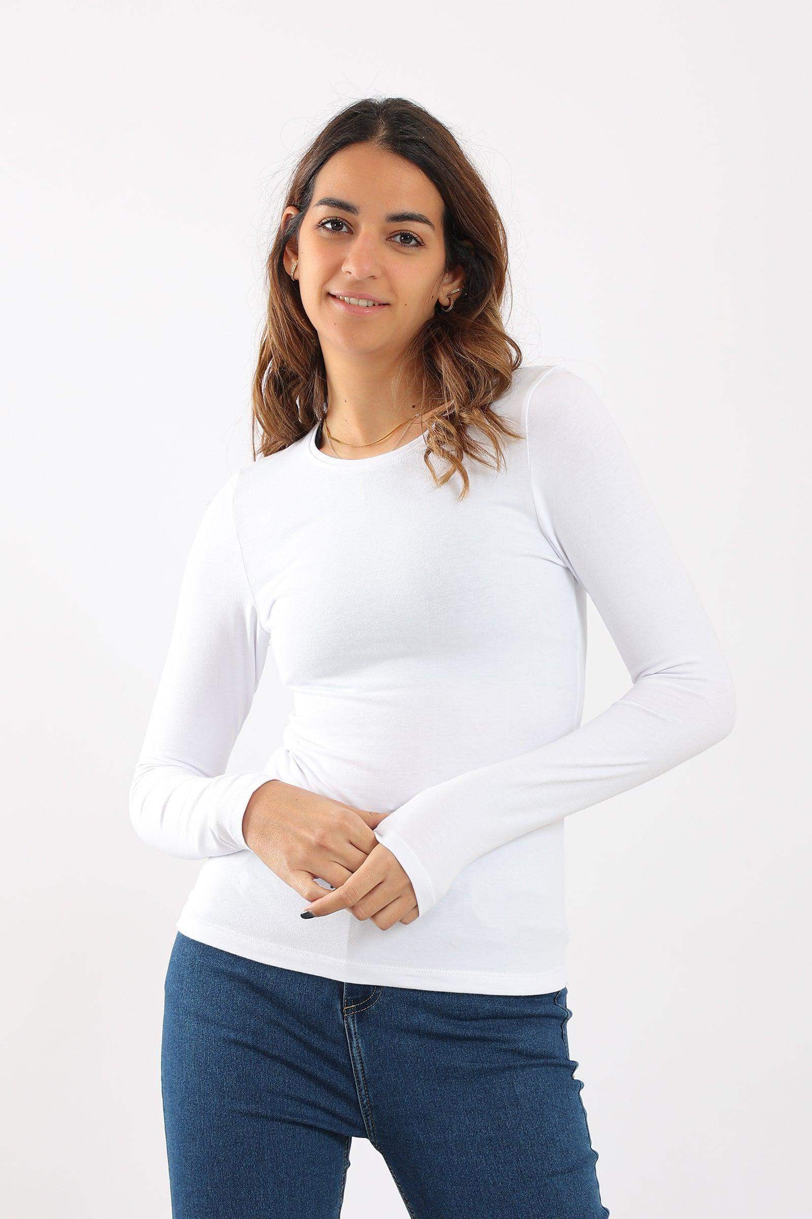 Cotton Round Neck Top - Carina - كارينا