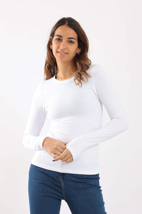 Cotton Round Neck Top - Carina - كارينا