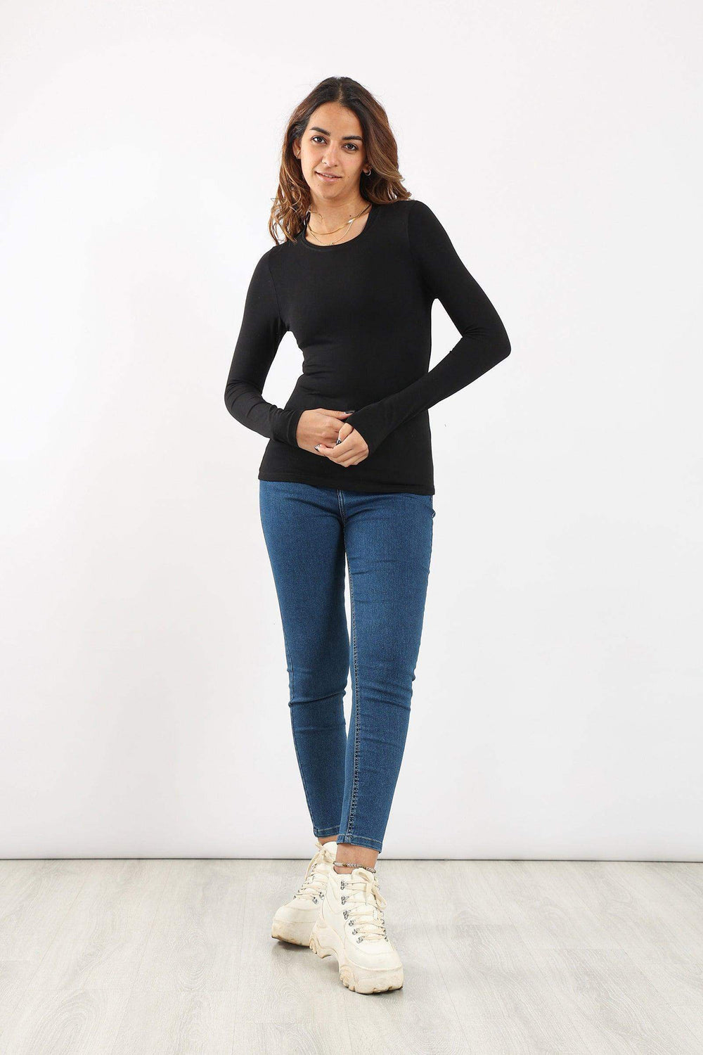 Cotton Round Neck Top - Carina - كارينا