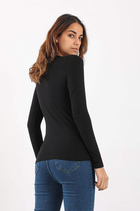Cotton Round Neck Top - Carina - كارينا