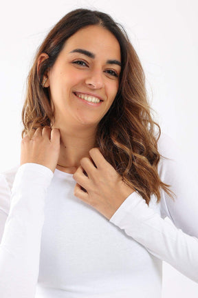 Cotton Round Neck Top - Carina - كارينا