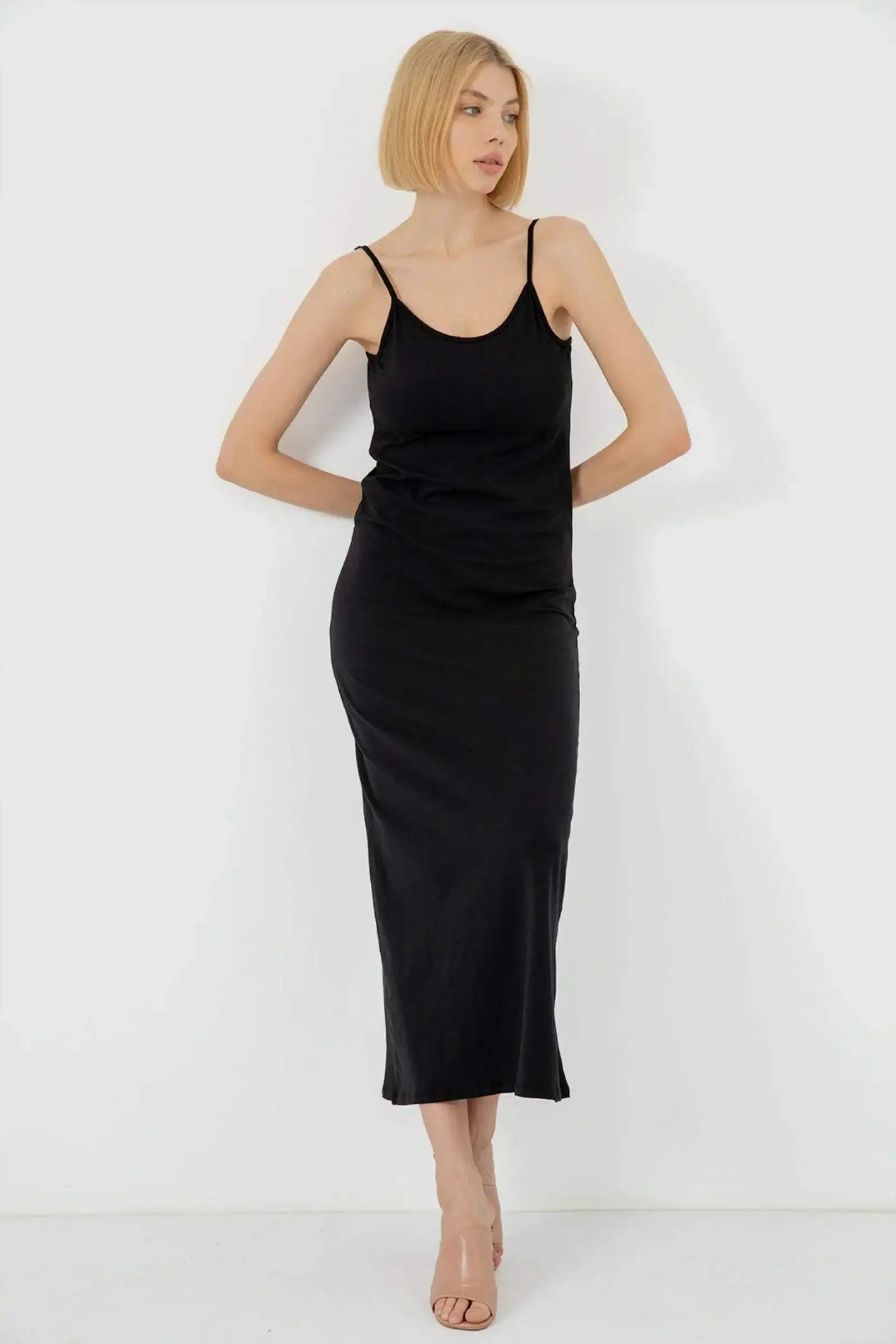 Cotton Sleeveless Long Dress - Carina - كارينا