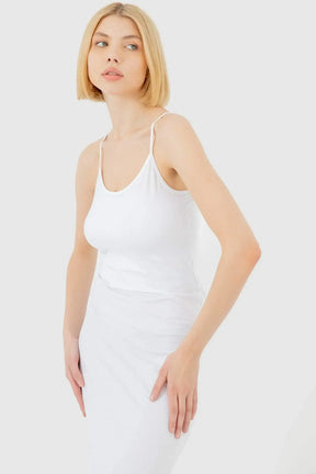 Cotton Sleeveless Long Dress - Carina - كارينا
