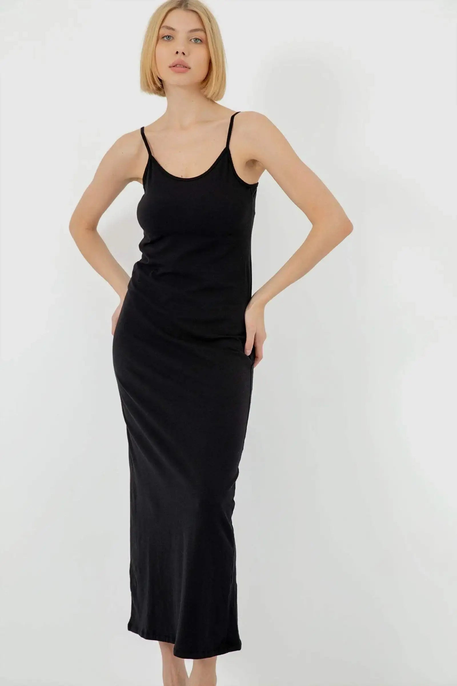 Cotton Sleeveless Long Dress - Carina - كارينا
