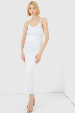 Cotton Sleeveless Long Dress - Carina - كارينا