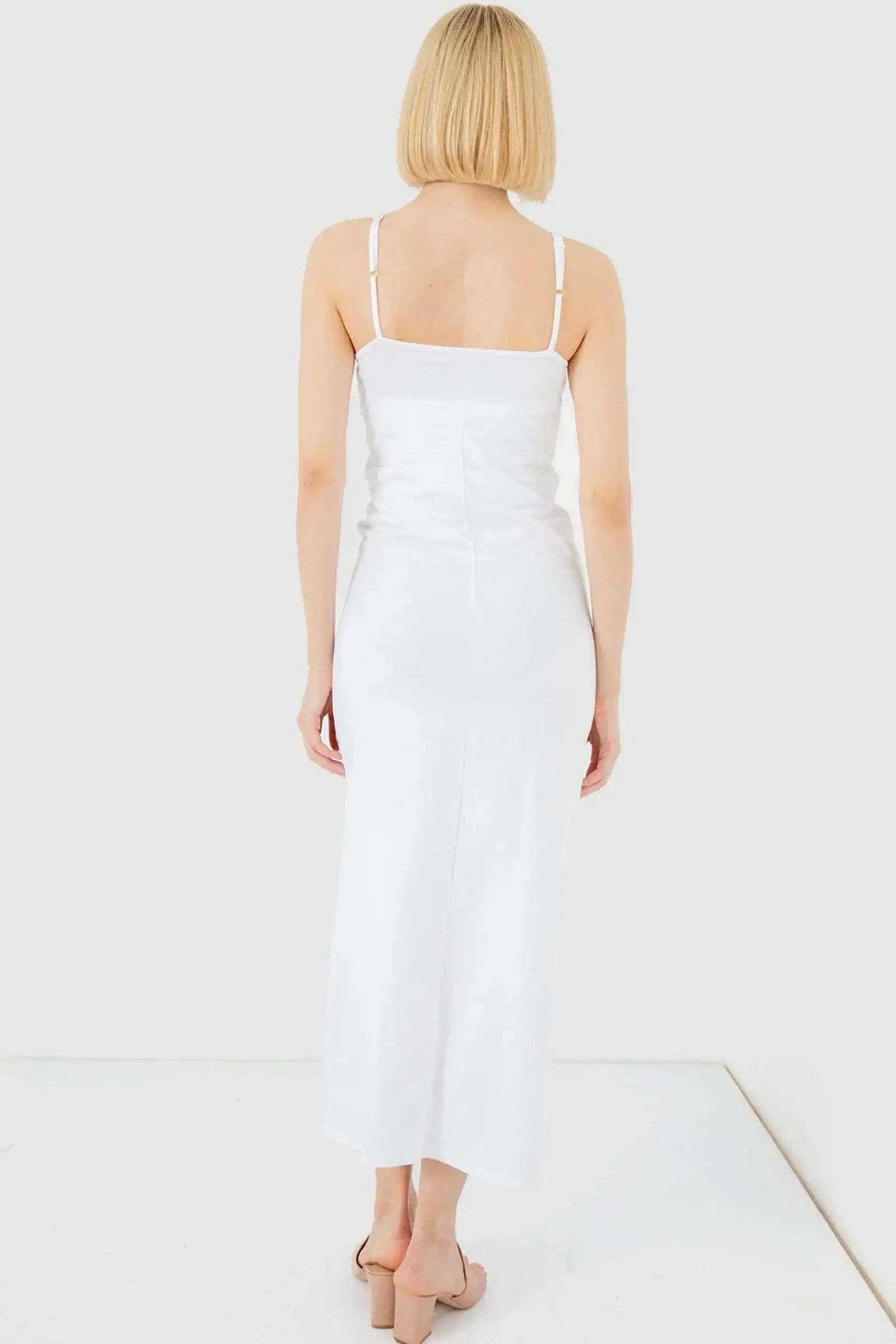 Cotton Sleeveless Long Dress - Carina - كارينا
