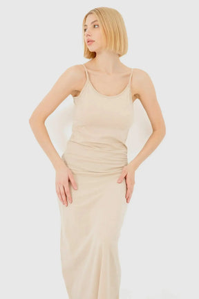 Cotton Sleeveless Long Dress - Carina - كارينا