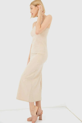 Cotton Sleeveless Long Dress - Carina - كارينا