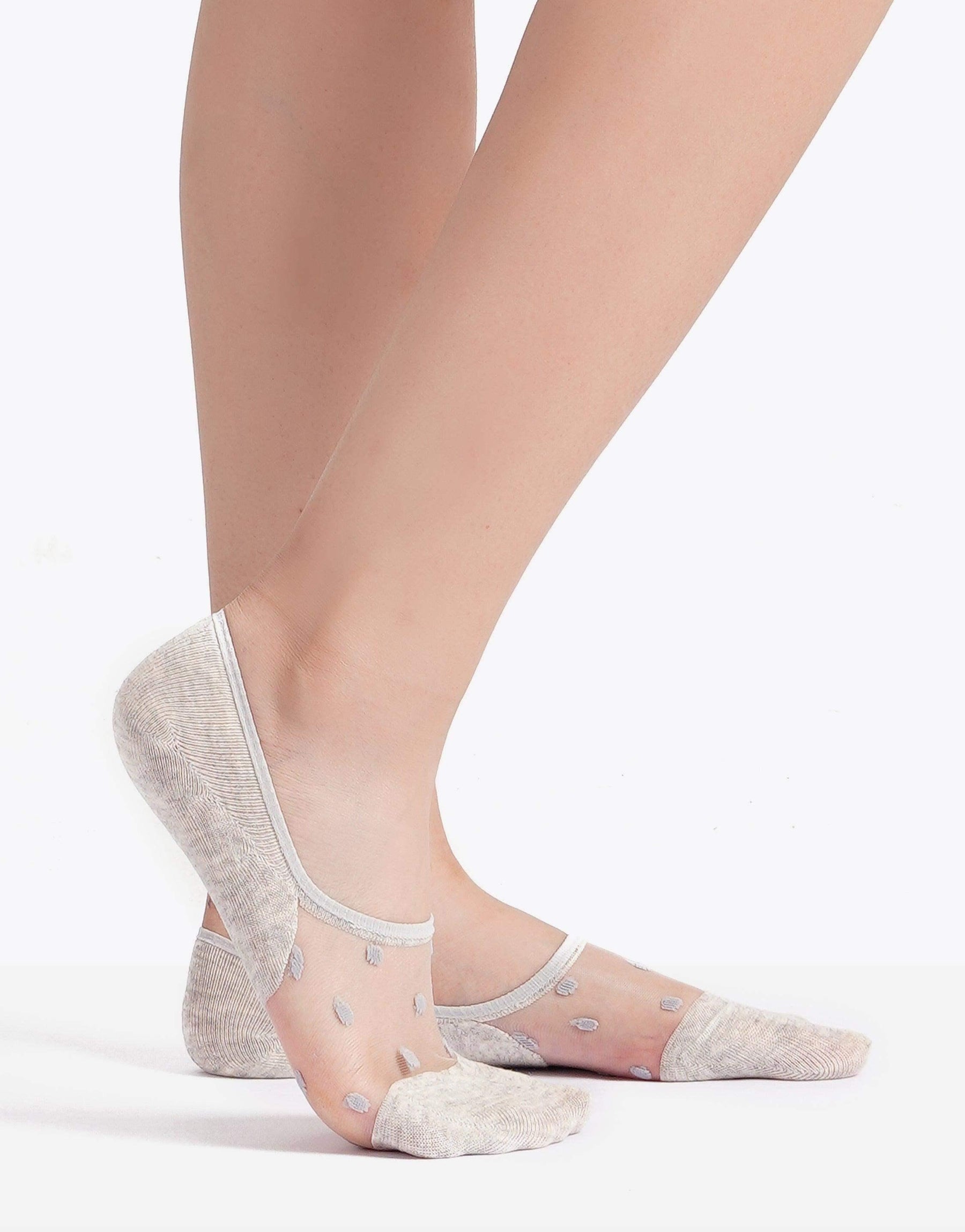 Dotted Invisible Socks - 3 Pairs - Carina - كارينا