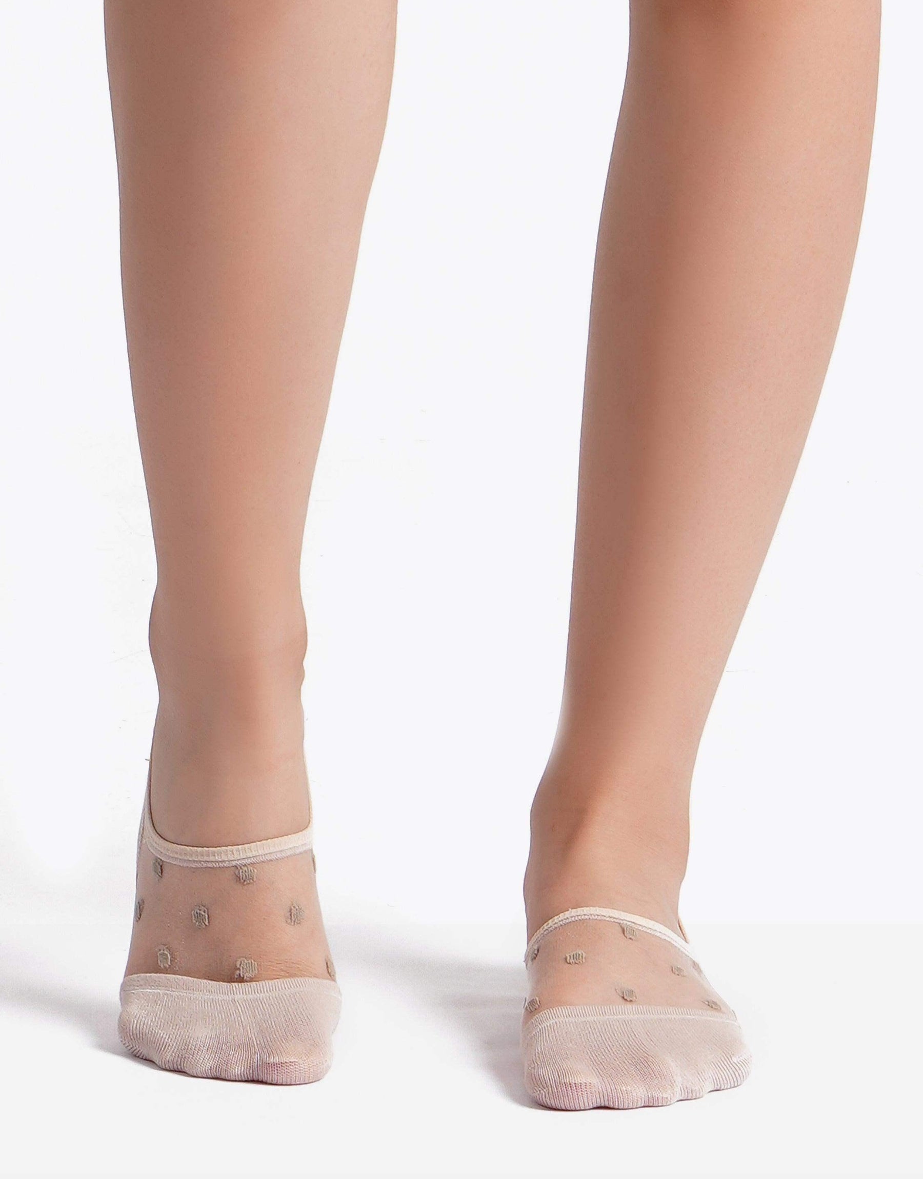 Dotted Invisible Socks - 3 Pairs - Carina - كارينا