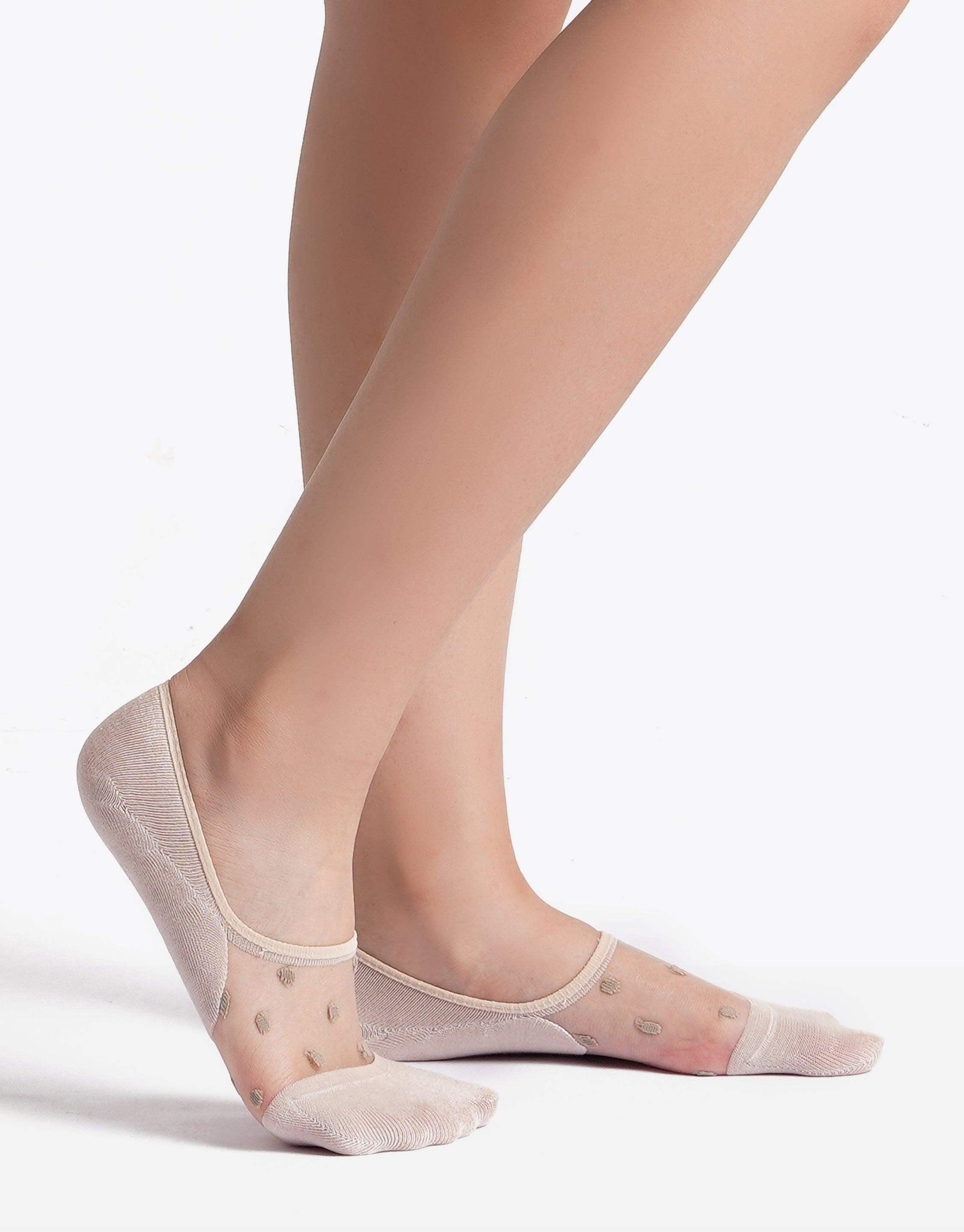 Dotted Invisible Socks - 3 Pairs - Carina - كارينا