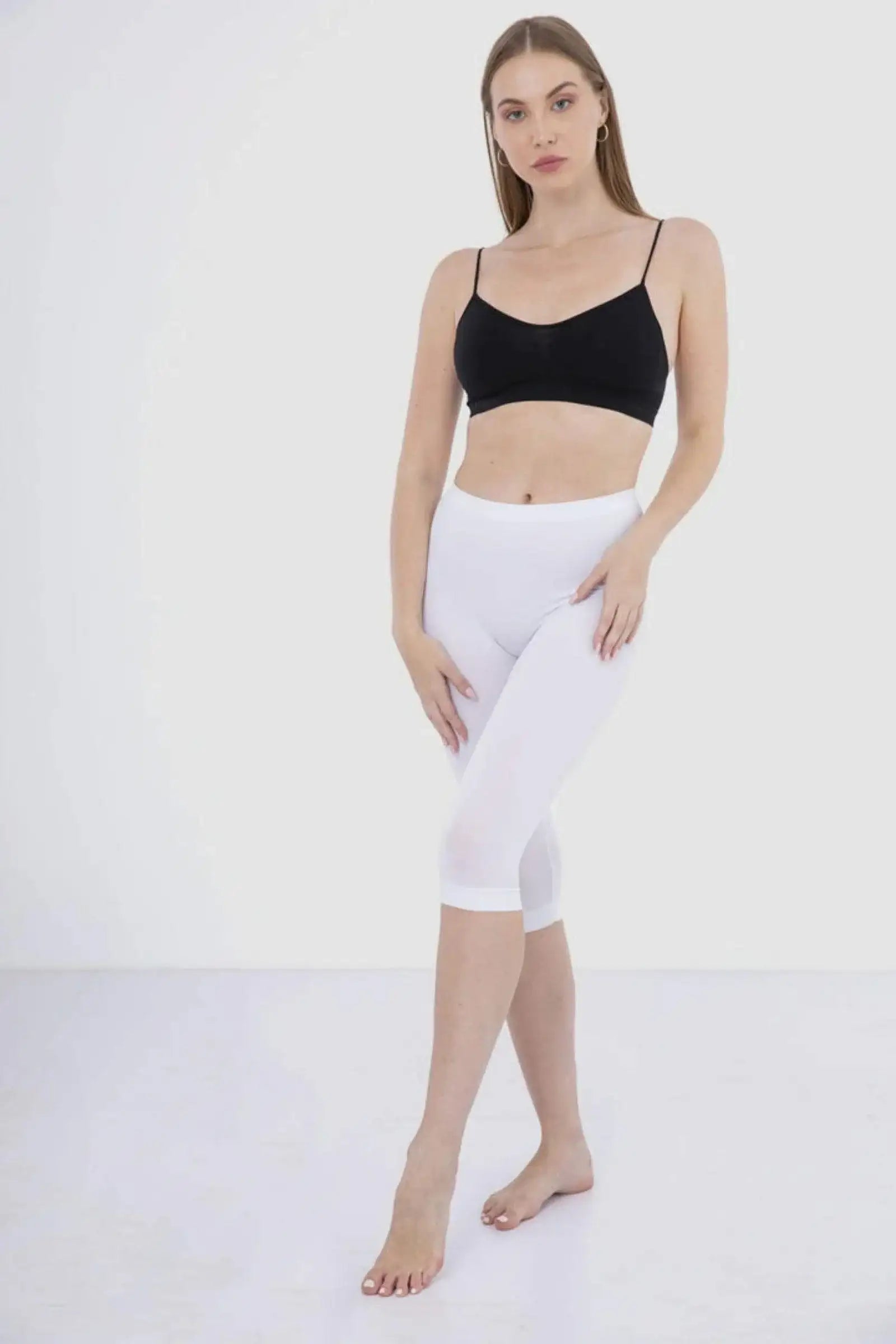 Elastic Waist Pantacourt Legging - Carina - كارينا