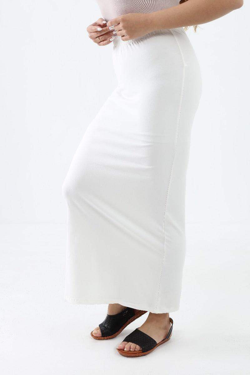 Elastic Waist Solid Maxi Skirt - Carina - كارينا