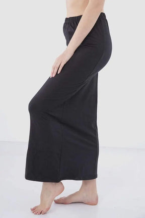 Elastic Waist Solid Maxi Skirt - Carina - كارينا
