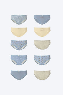 Girly Cotton Briefs (Pack of 10) - Carina - كارينا