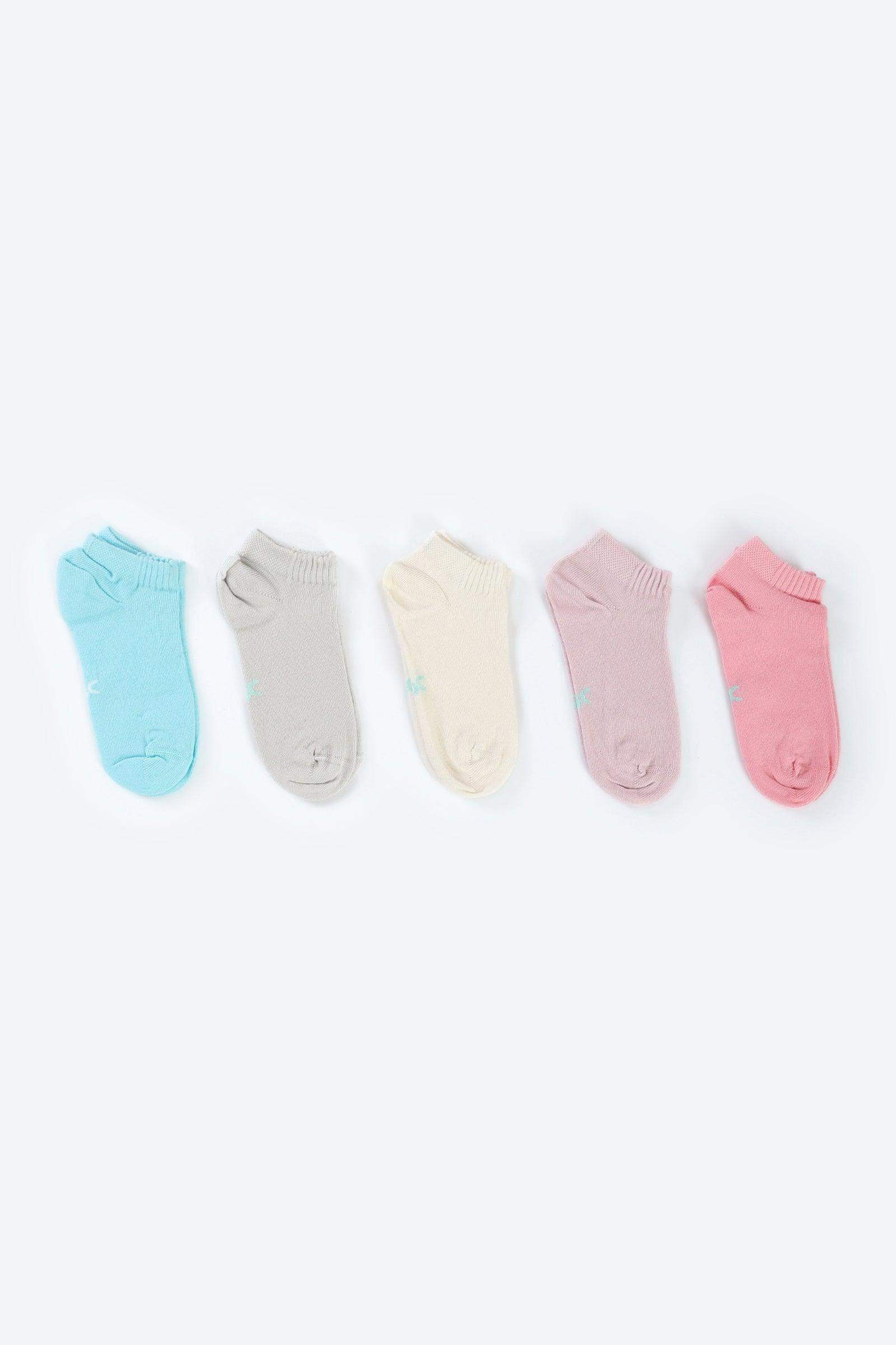 Girly Cotton Socks - 5 Pairs - Carina - كارينا