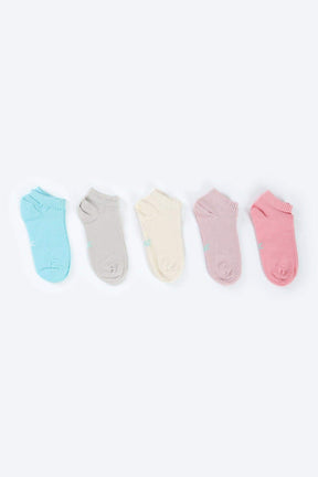 Girly Cotton Socks - 5 Pairs - Carina - كارينا