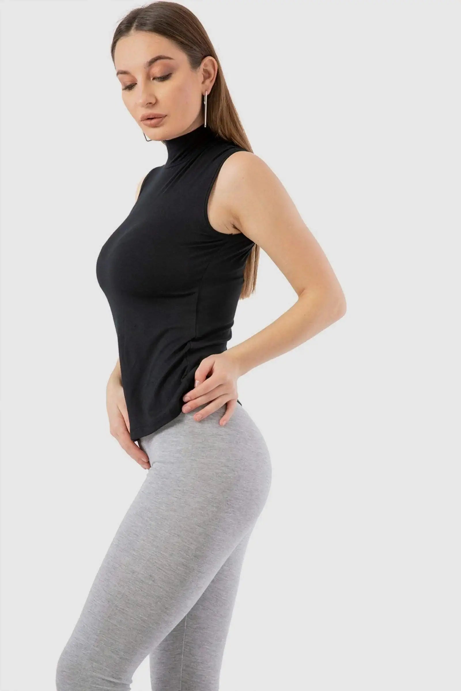 High Neck Seamless Microfiber Sleeveless Top (Pack of 3) - Carina - كارينا