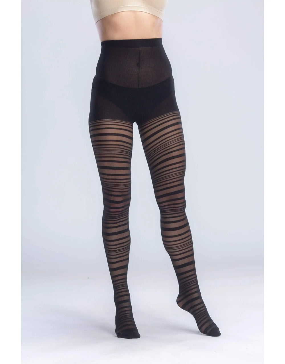 High Waist Stripped Pantyhose - Carina - كارينا