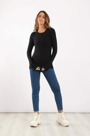 Long Sleeves Viscose Top - Carina - كارينا