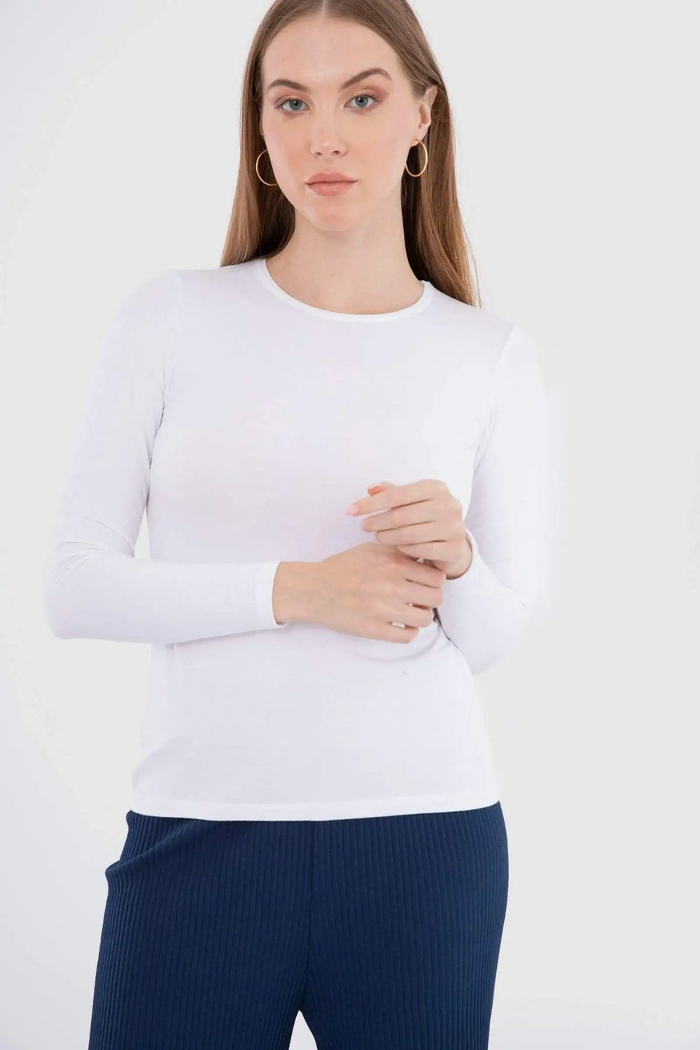 Long Sleeves Viscose Top - Carina - كارينا