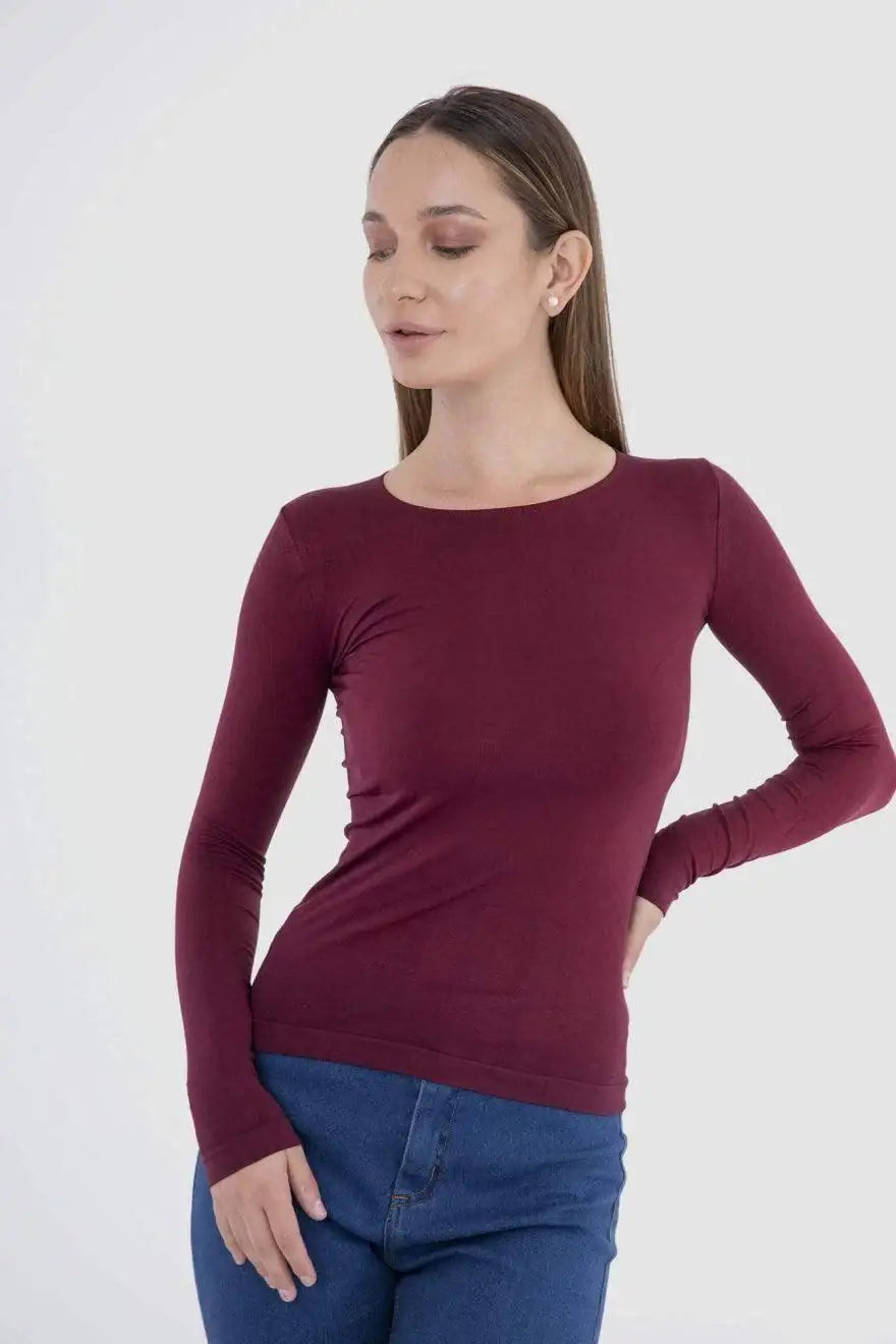 Microfiber Long Sleeves Top - Carina - كارينا