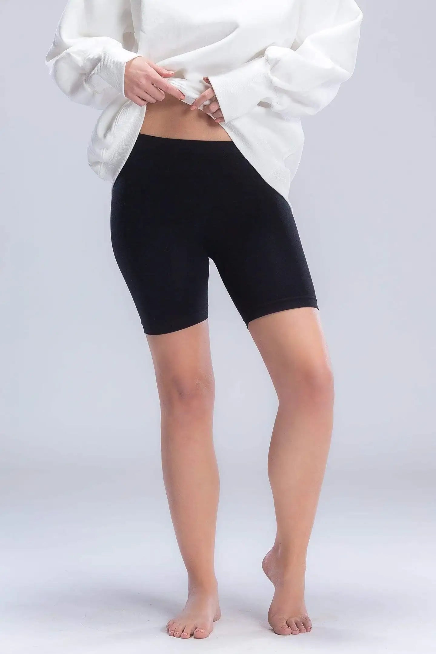 Microfiber Mid Thigh Shorts - Carina - كارينا