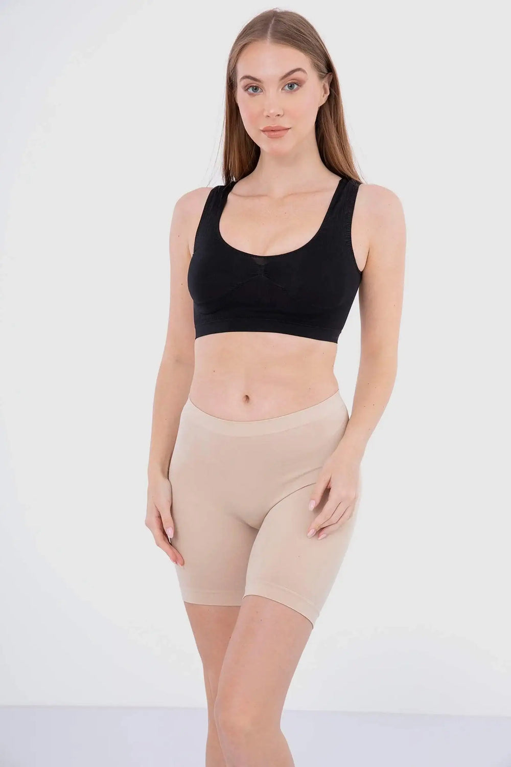 Microfiber Mid Thigh Shorts - Carina - كارينا