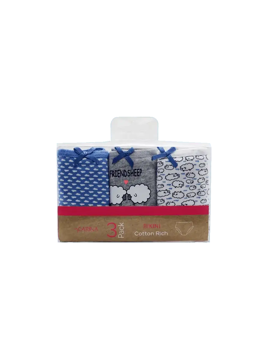 Pack of 3 Bikini Panties - Carina - كارينا