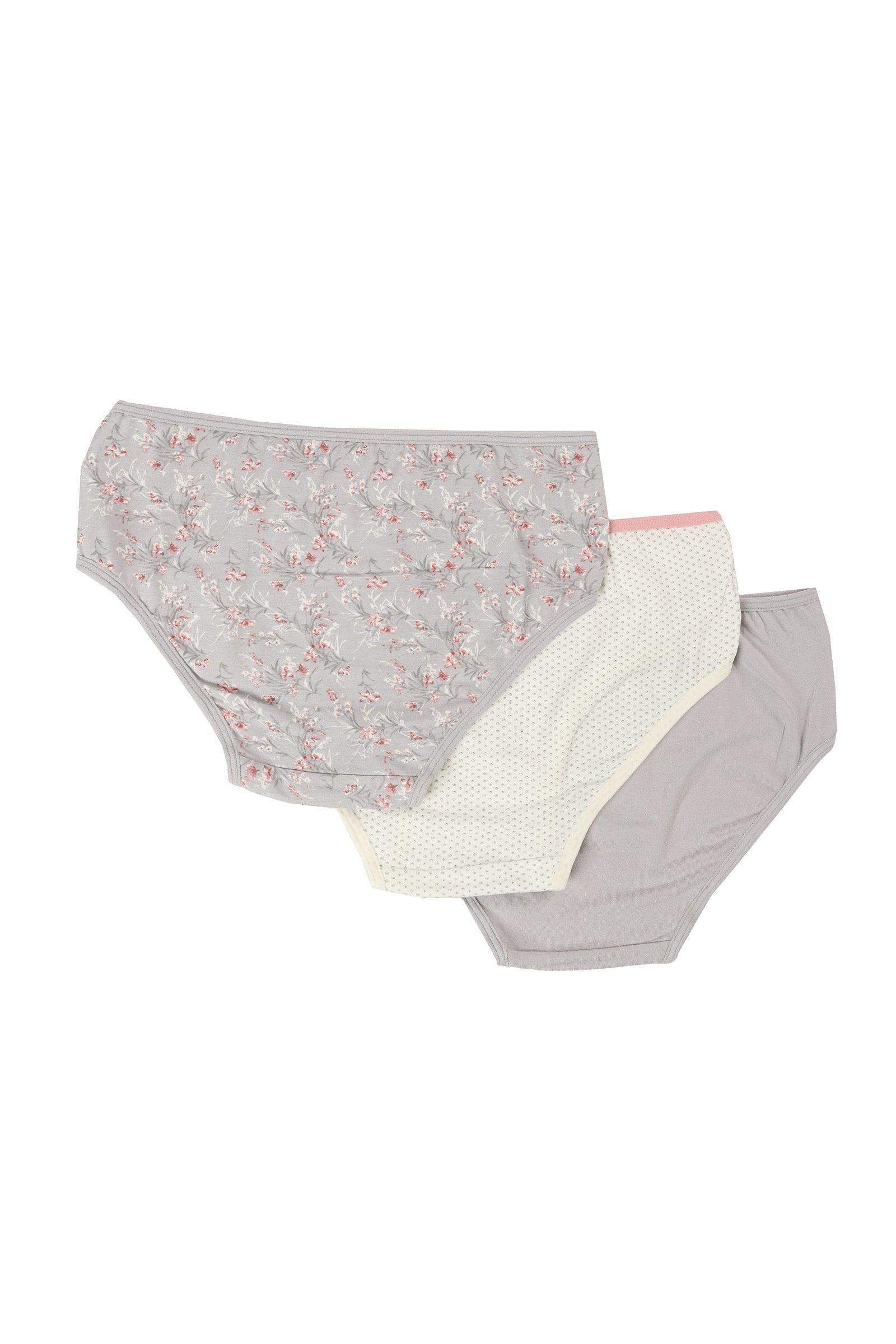Pack of 3 Colored Brief Panties - Carina - كارينا