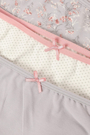Pack of 3 Colored Brief Panties - Carina - كارينا